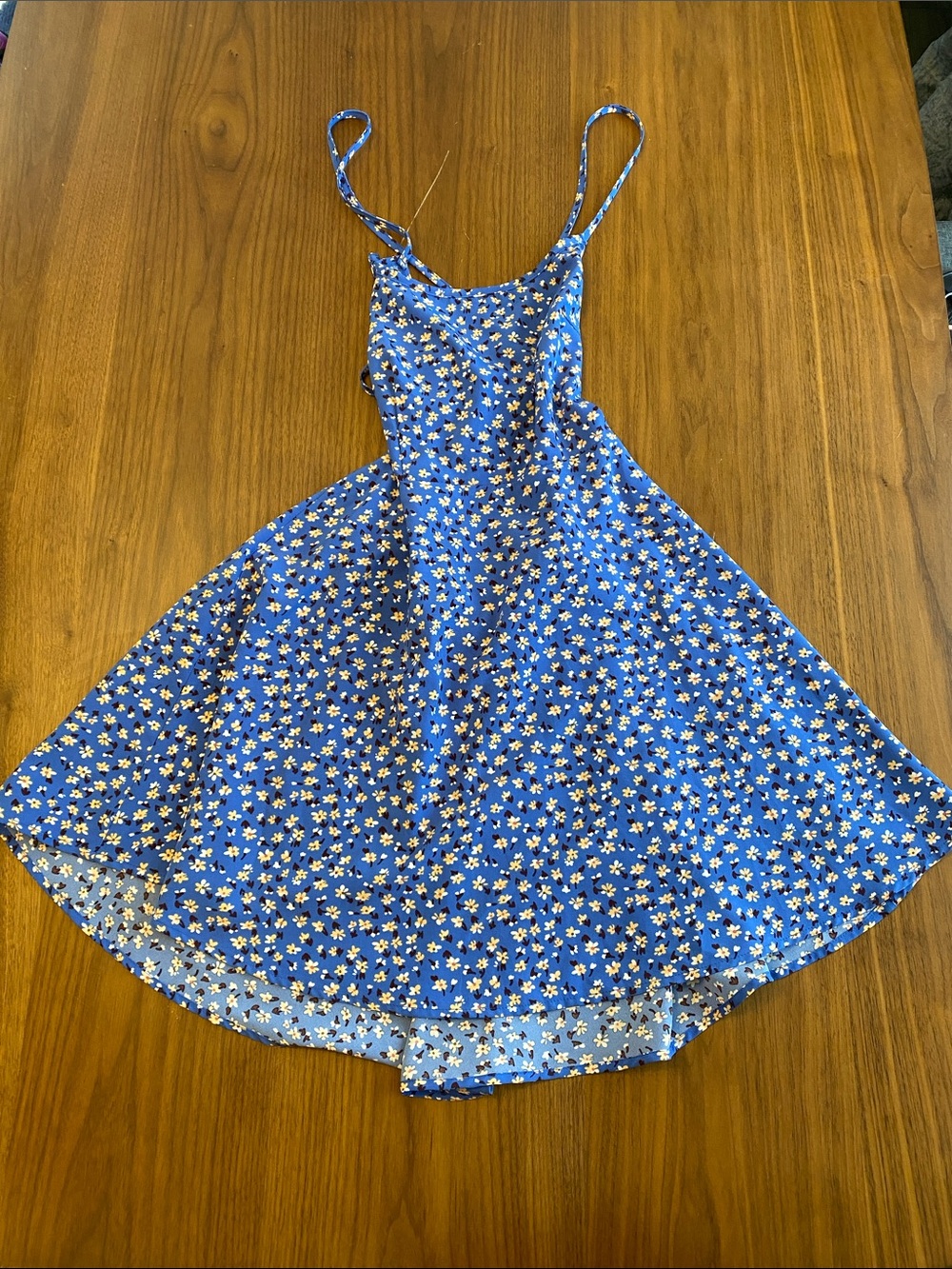 SHEIN Blue Floral Mini Dress